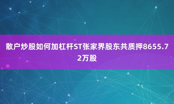 散户炒股如何加杠杆ST张家界股东共质押8655.72万股